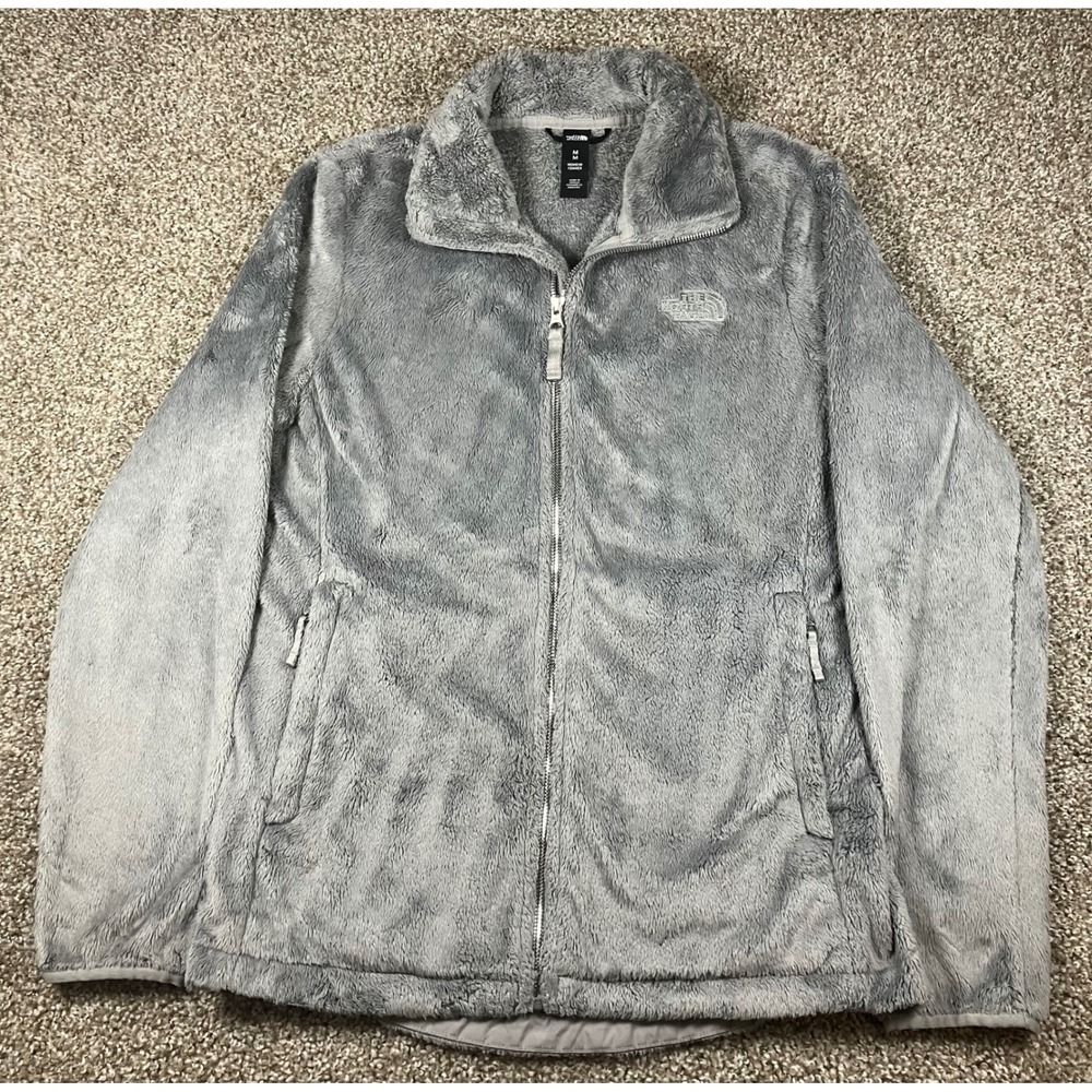 The North Face Osito Grey Full Zip High Pile Fleece Jacket Womens Medium